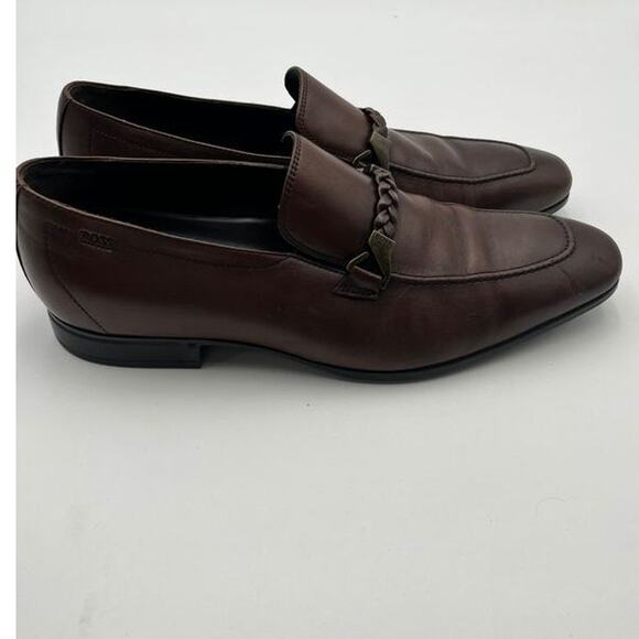 Hugo Boss Men's Vermilo  Leather Fashion Loafer Shoes size 11.5 - Picture 7 of 11